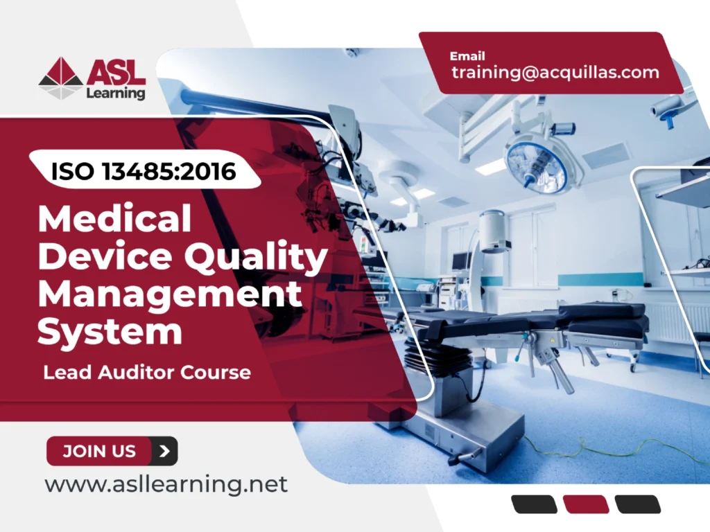 ISO 13485 2016 Medical Device Quality Management System Lead Auditor Course - Home