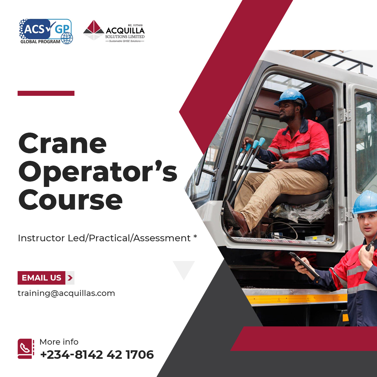 Crane Operators Course 1 - Crane Operator’s Course - Crane Operator & Rigger - ASL Learning