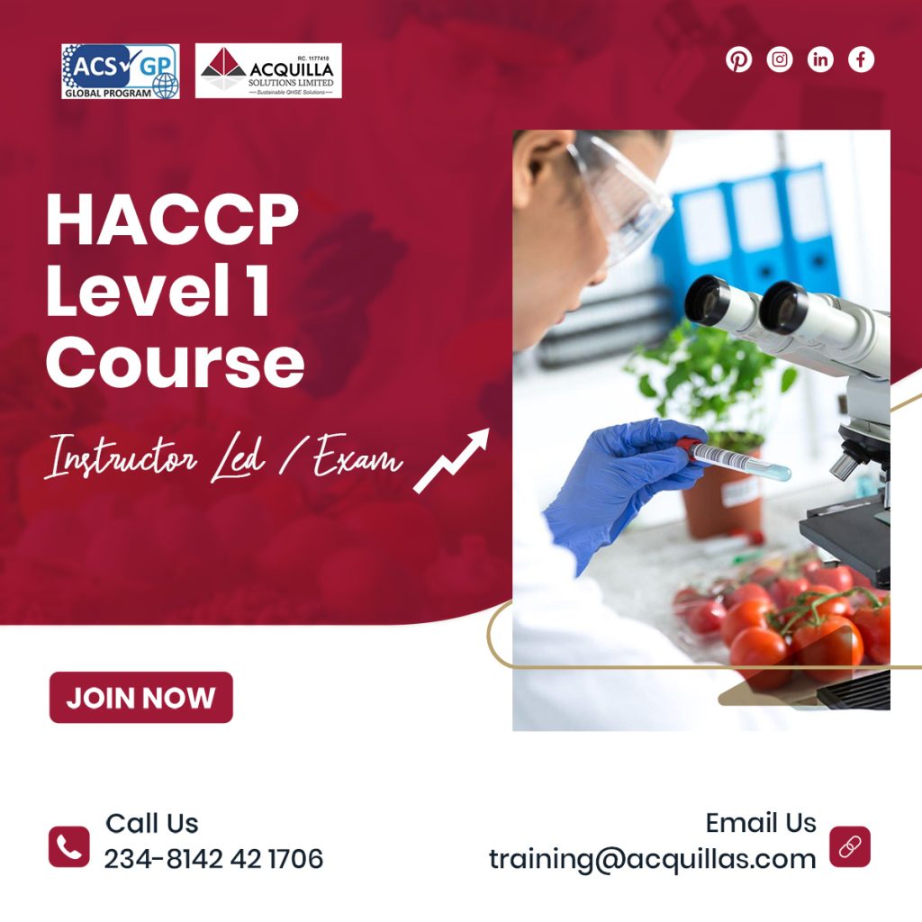HACCP Level 1 Course - Courses