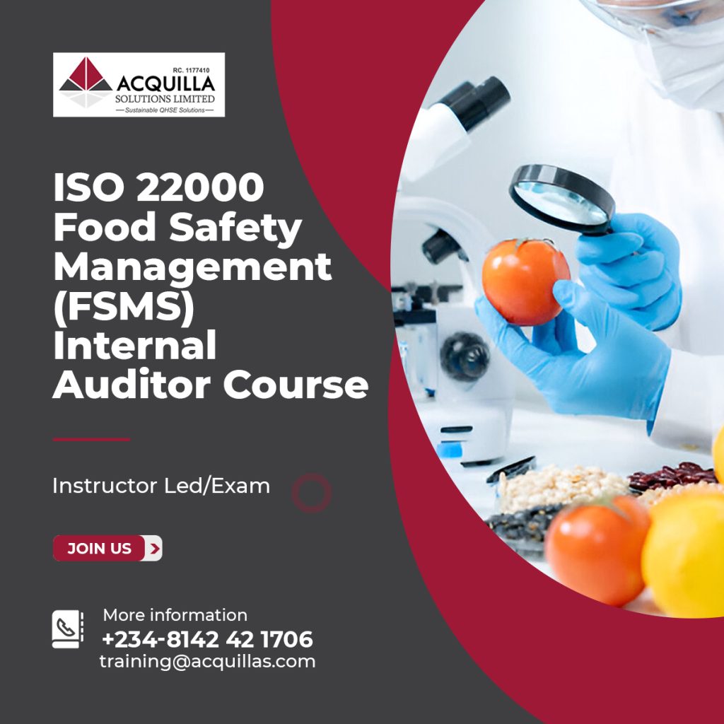 ISO 22000 Food safety Management FSMS Internal Auditor Course - ISO 22000 Food safety Management  (FSMS) Internal Auditor Course - Food Sector - ASL Learning
