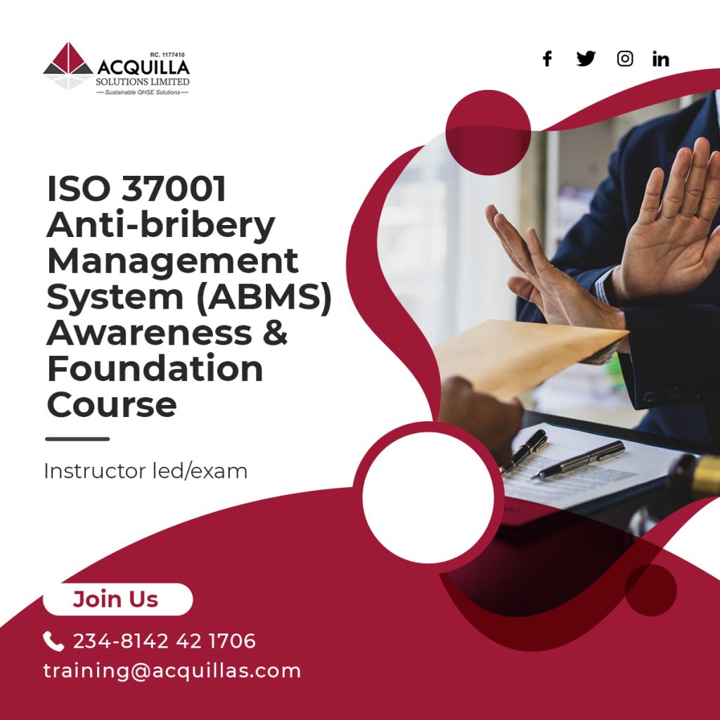 ISO 37001 Anti bribery management system ABMS Awareness Foundation Course - Home
