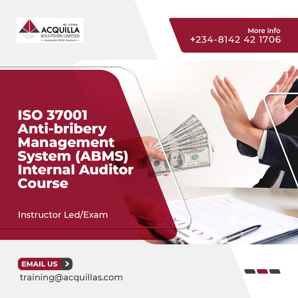 ISO 37001 Anti bribery management system ABMS Internal Auditor Course - ISO 37001 Anti-bribery management system (ABMS) Internal Auditor Course - Environment, Social & Governance - ASL Learning