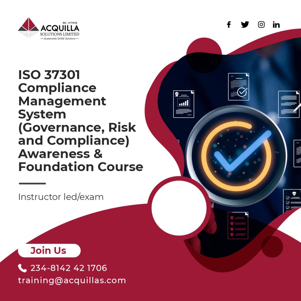 ISO 37301 Compliance Management System Governance Risk and Compliance Awareness Foundation Course - Courses