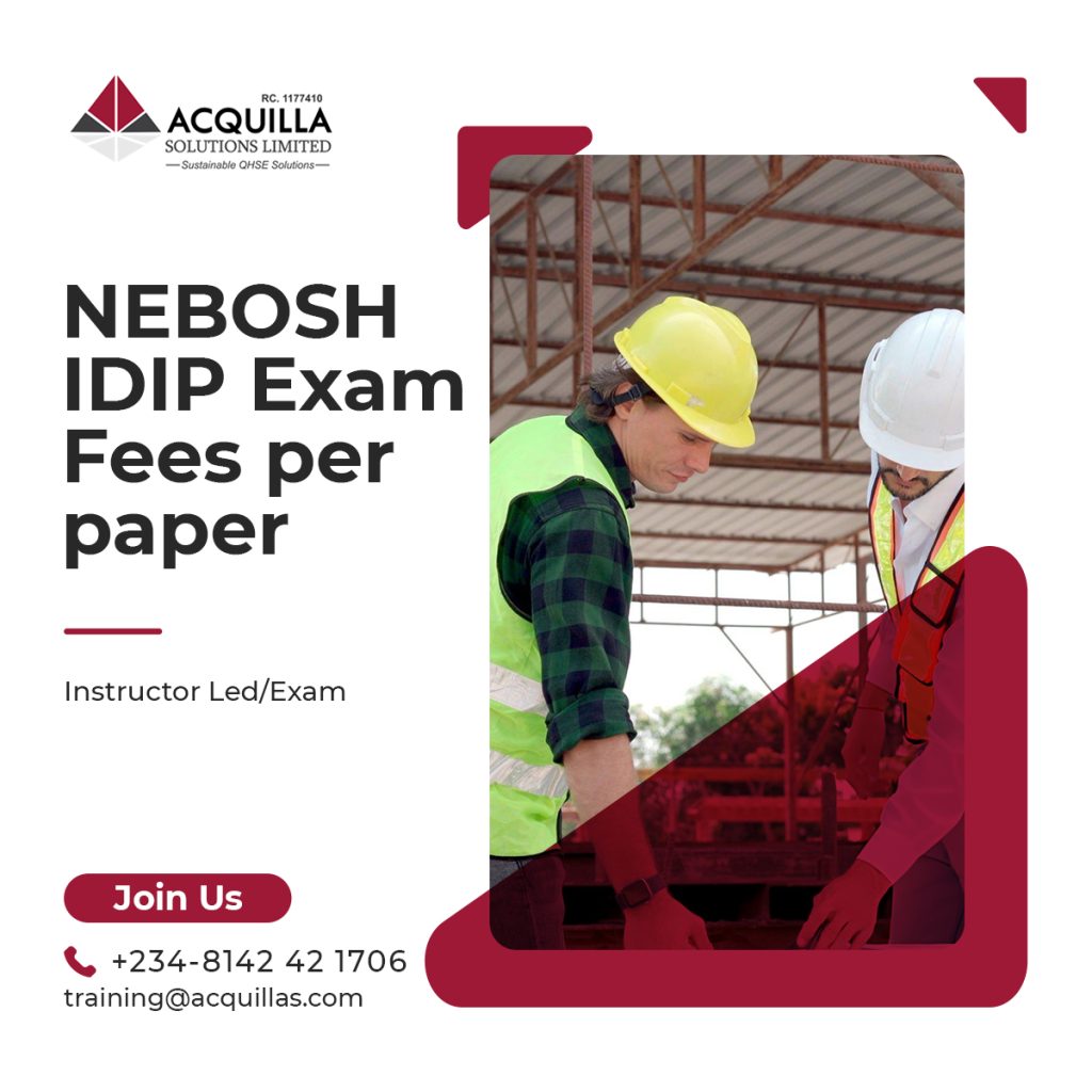 NEBOSH IDIP Exam fees per paper Each of Three - NEBOSH IDIP Exam fees per paper  (Each of Three) - NEBOSH - ASL Learning