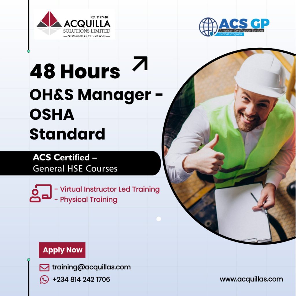 48 Hours OHS Manager OSHA Standard - Home