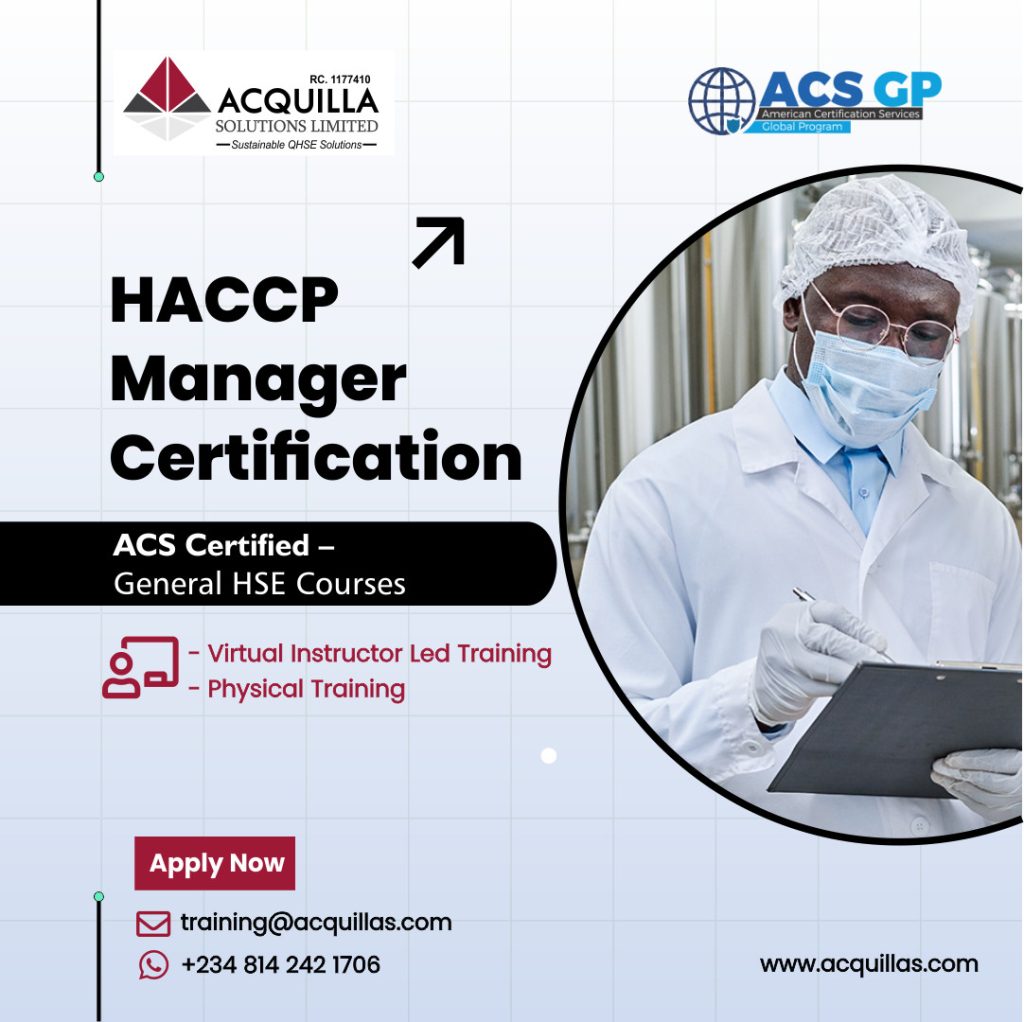 HACCP Manager Certification