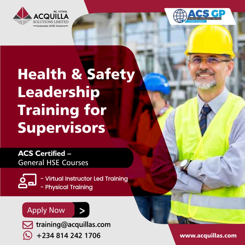 Health and Safety Leadership Training for Supervisors
