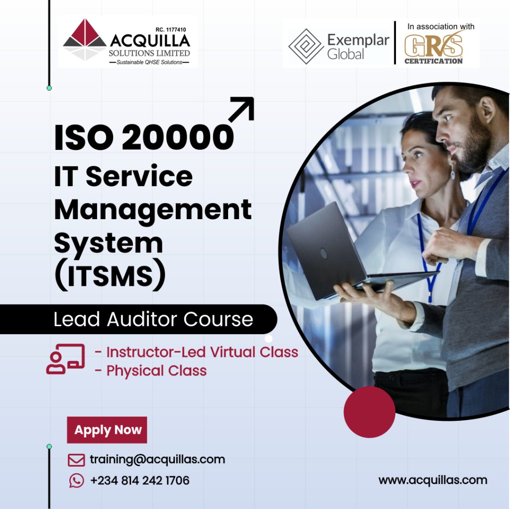 ISO 20000 ITSMS IT Service Management System Lead Auditor Course - Home